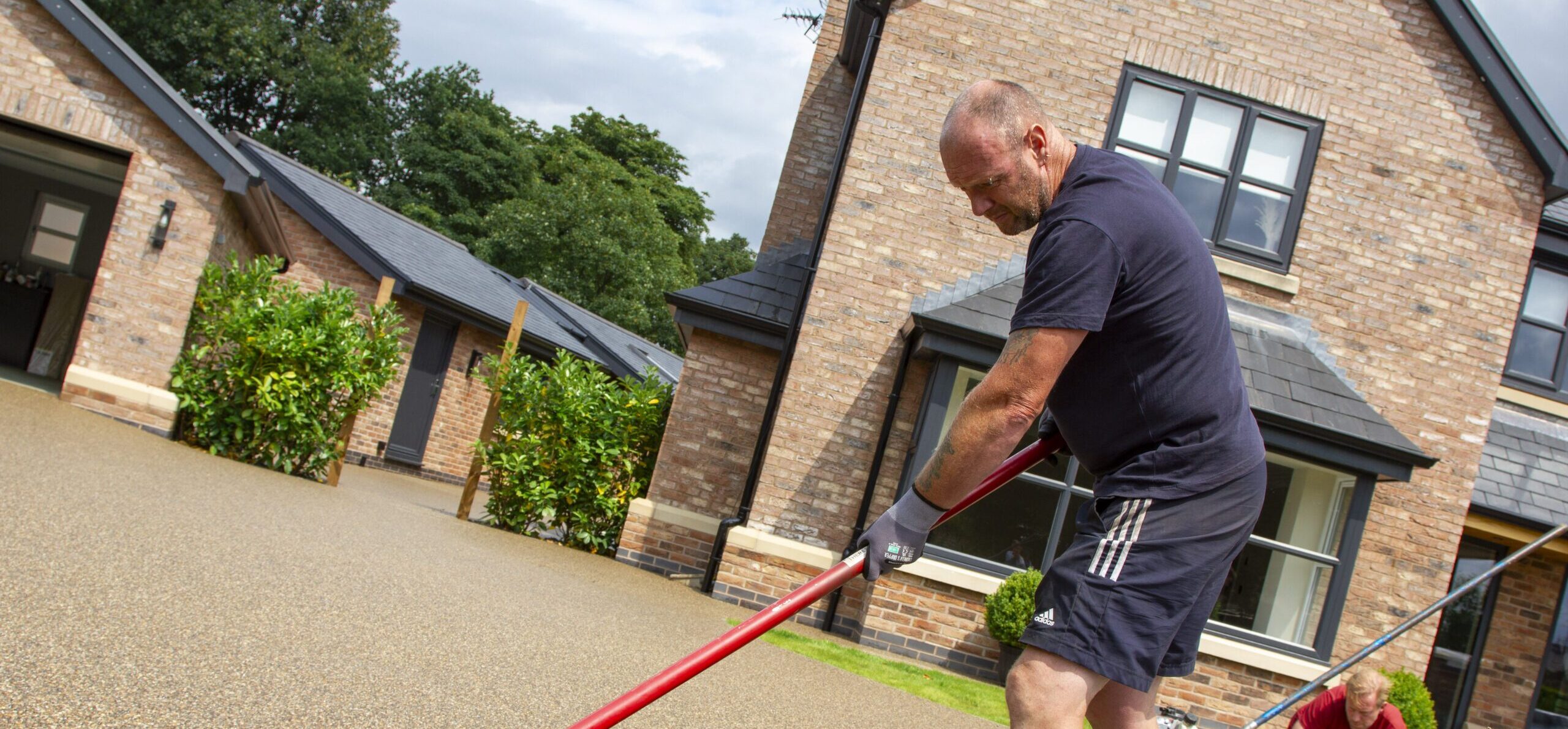 A resin driveway being installed by Moli